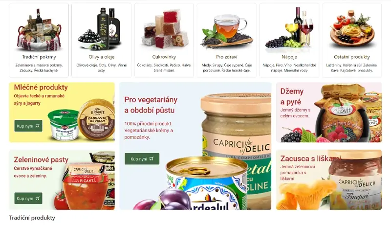 Ukázka webu: E-shop