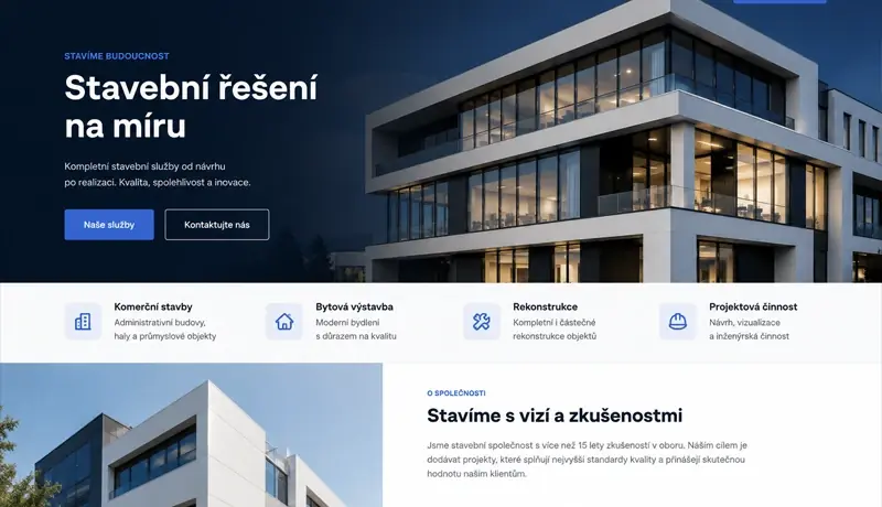 Ukázka webu: Redesign